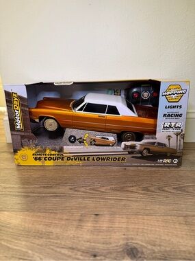 '66 Coupe DeVille Lowrider RC Car - Orange & White